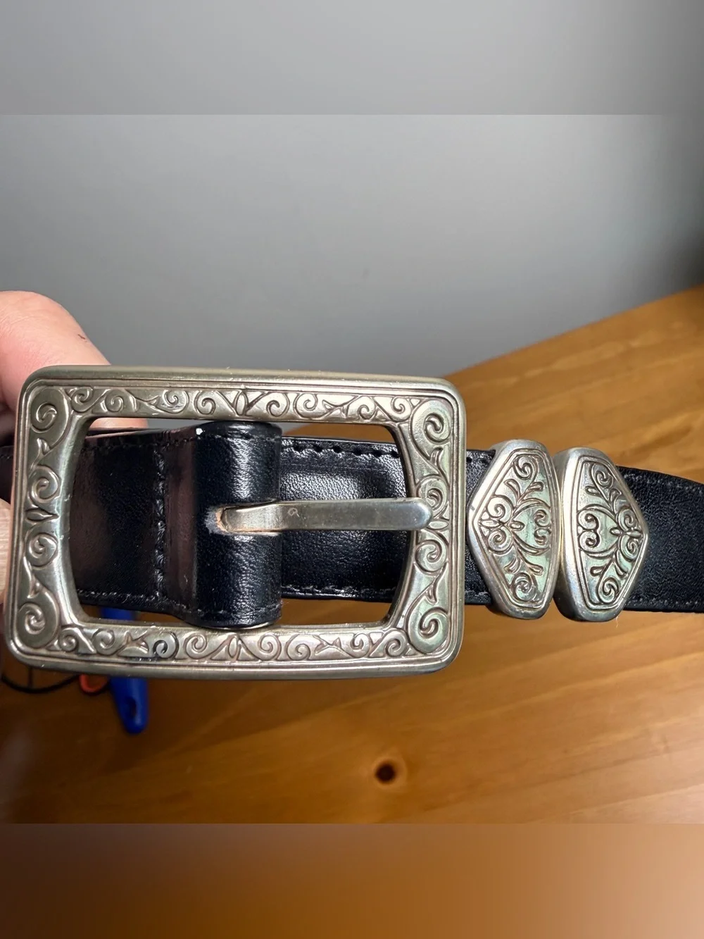 Brighton Reversible Belt | Brown Croc Emboss + Black | Size M/30 | Western Glam